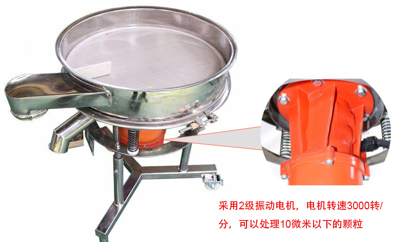 高頻篩特點：框體加高可防止?jié){液往外飛濺；加擋料板可加快排料，提高篩分效率