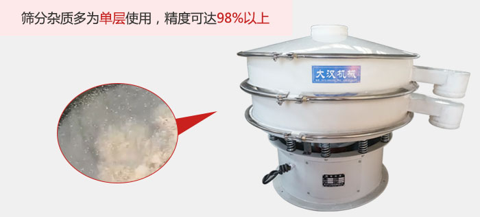 塑料振動(dòng)篩篩分雜質(zhì)多用與單層篩網(wǎng)使用。